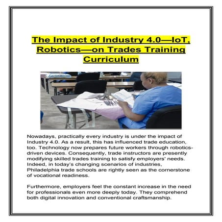 The Impact of Industry 4.0—IoT, Robotics—on Trades Training Curriculum.pdf