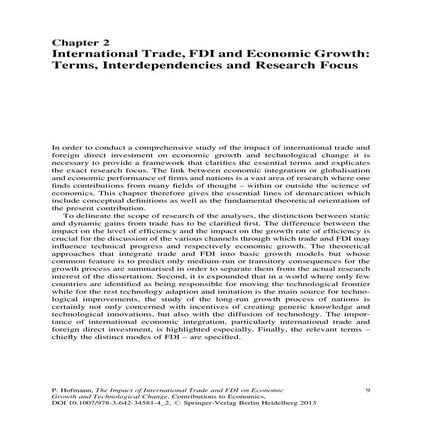 The impact of international trade and fdi on economic growth and ...