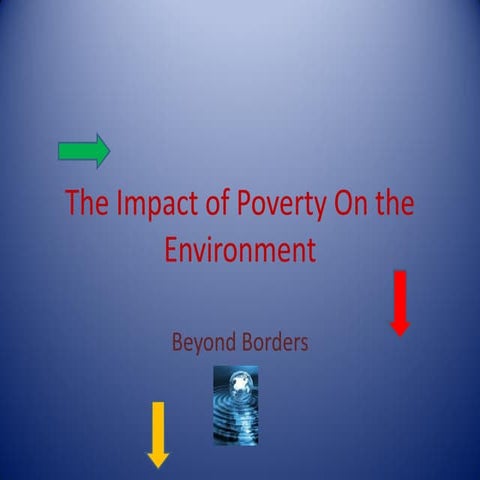 Impact of Poverty on the Environment