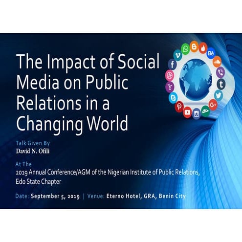 The Impact of Social Media on Public Relations in a Changing World