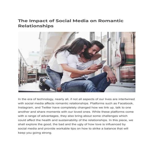 How Social Media Affects Romantic Relationships? Love in the Digital Age | CI...