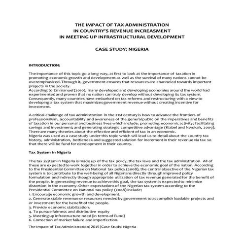 The impact of tax audit and investigation on revenue generation in ...