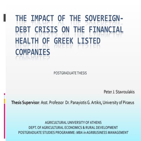 The Impact of the Sovereign-Debt Crisis on the Financial Health of Greek List...