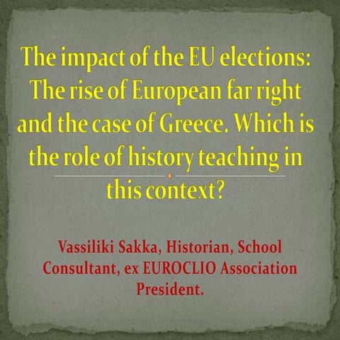 The impact of the eu elections - United Conference, Athens