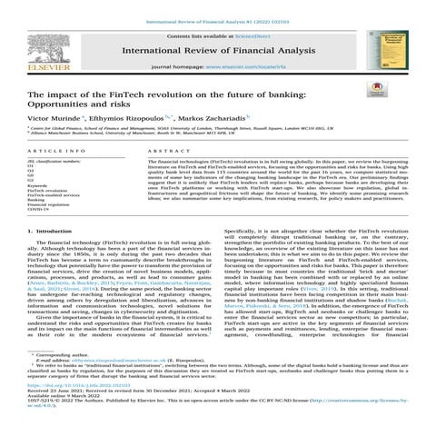 The impact of the FinTech revolution on the future of banking.pdf