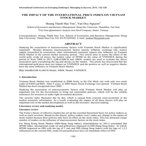 The impact of macroeconomic factors on fluctuations in the Vietnamese ...