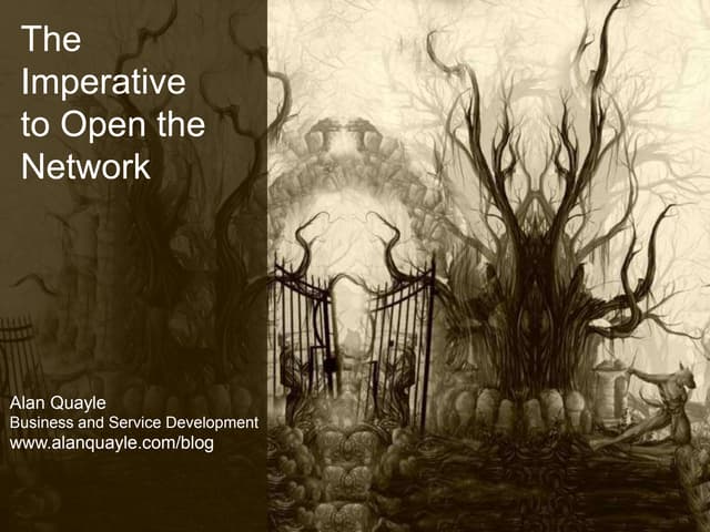 The imperative to open the network issue 1