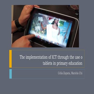 The implementation of ict through the use of tablets