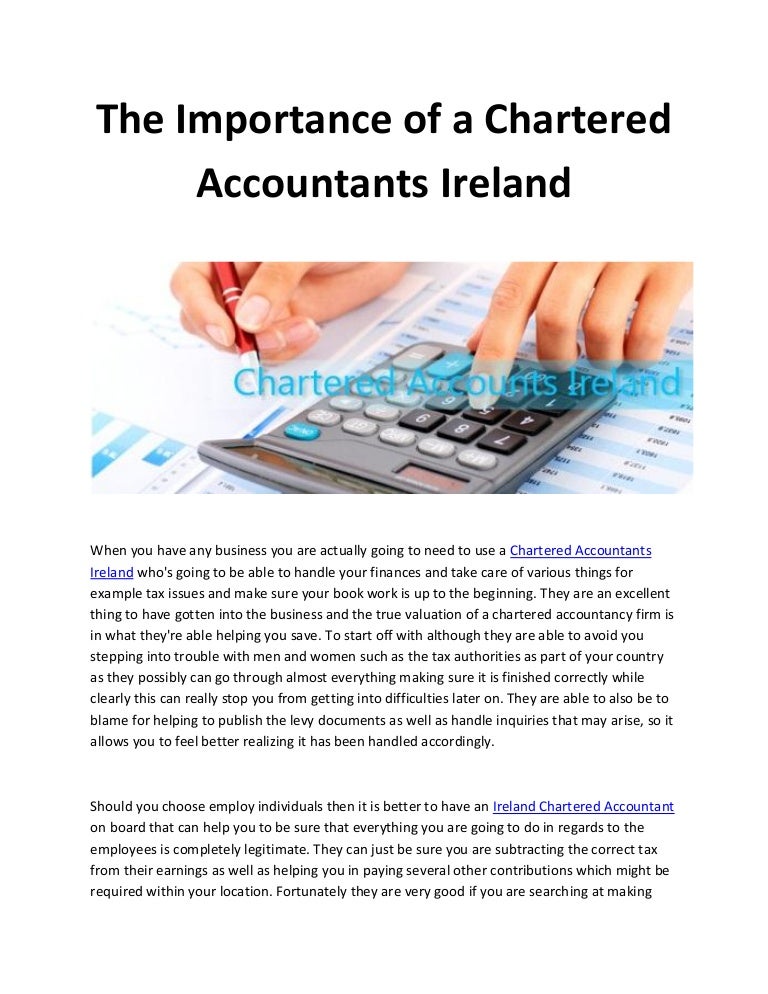 The Importance of a Chartered Accountants Ireland