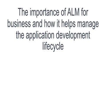 VSTS & Application Lifecycle Management | PPTX