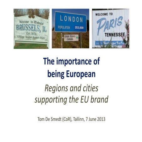 Regions and cities supporting the EU brand