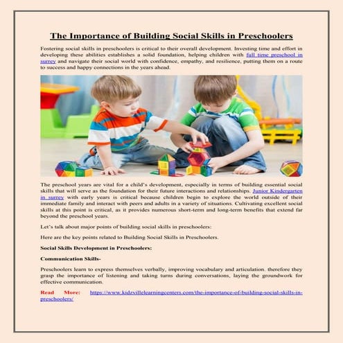 Building Conversation Skills in Preschool | PDF