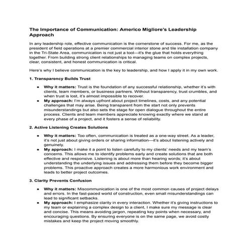 The Importance of Communication_ Americo Migliore’s Leadership Approach.pdf