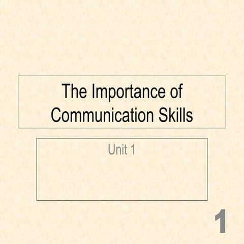 The importance of Communication skills