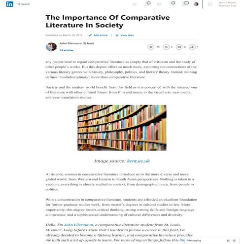 The Importance Of Comparative Literature In Society | PDF