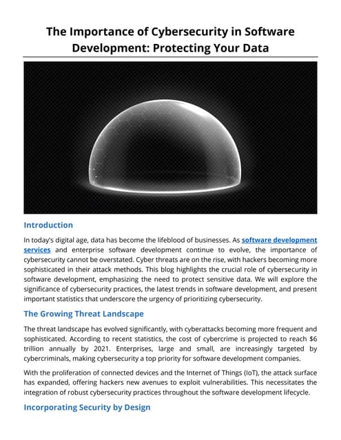 Secure Software Development: Why It Matters. | PPT