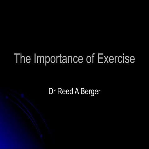 The Importance of Exercise ppt