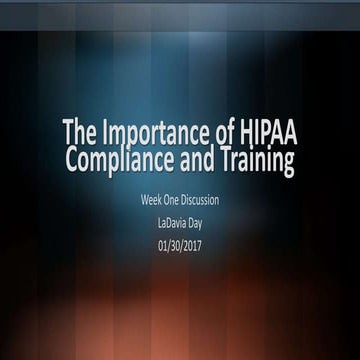 The importance of hipaa compliance and training