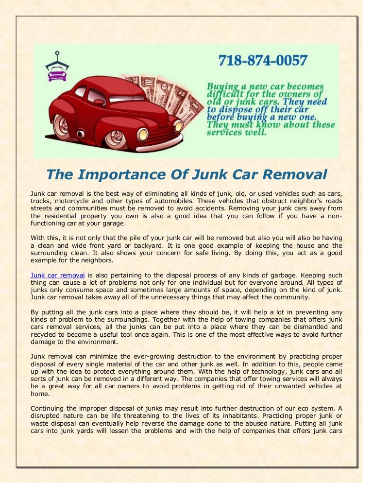 the importance of junk car removal