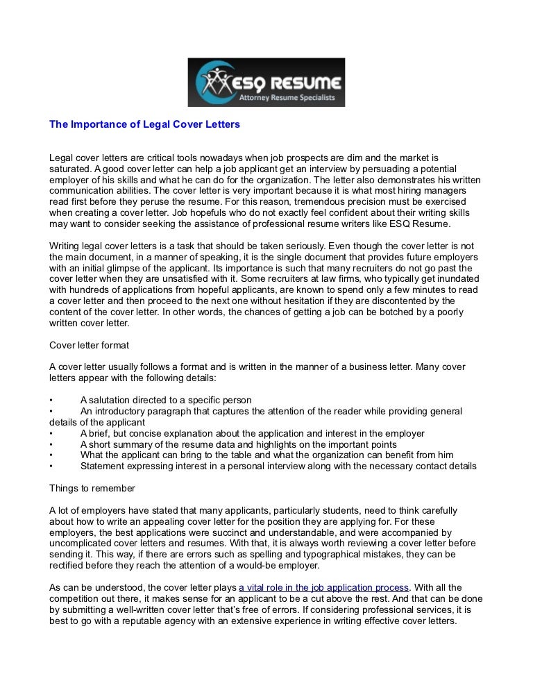 The Importance Of Legal Cover Letters 1 5