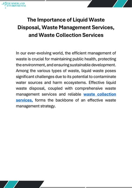 Liquid Waste Removal Melbourne