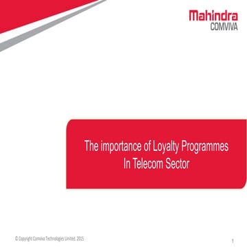 Loyalty Programs- Reward Telecom Customer & Increase ARPU 