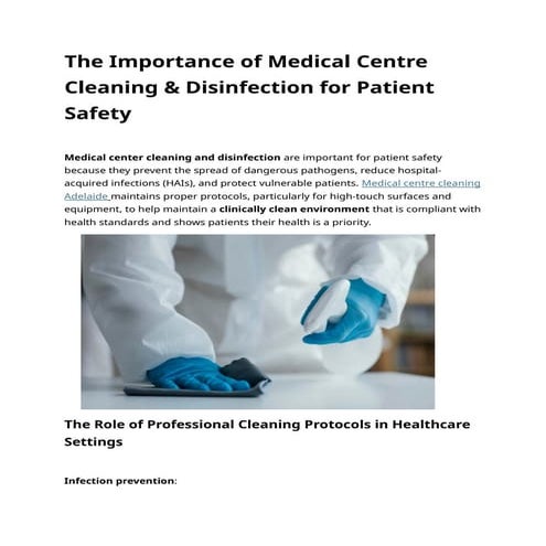 The Importance of Medical Centre Cleaning.docx