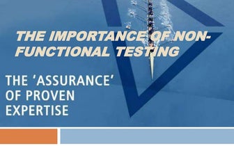 The importance of non functional testing