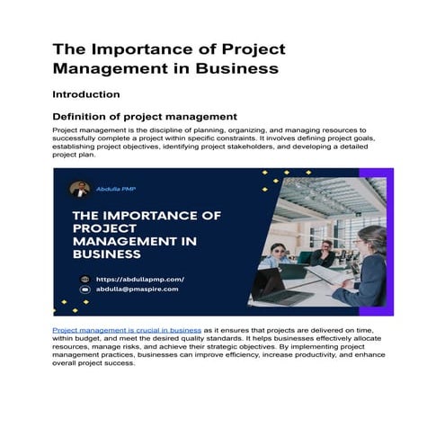 The Importance of Project Management in Business.pdf