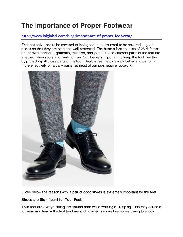 The importance of proper footwear