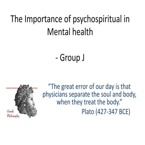 The importance of psychospiritual in mental health