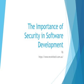Secure Software Development: Why It Matters. | PPT