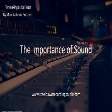 The importance of sound in filmmaking