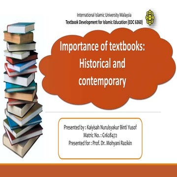 The Importance and History of Textbooks