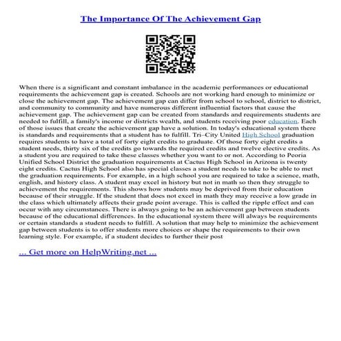 Achievement Gap | PDF