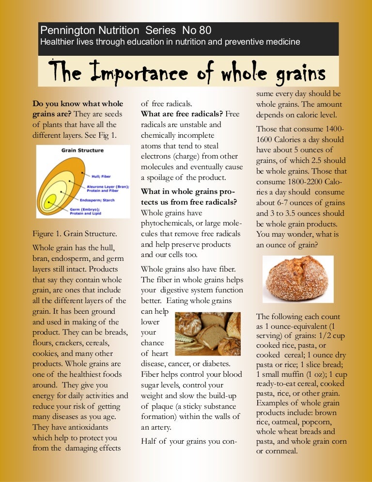 What kids need to know about whole grains.