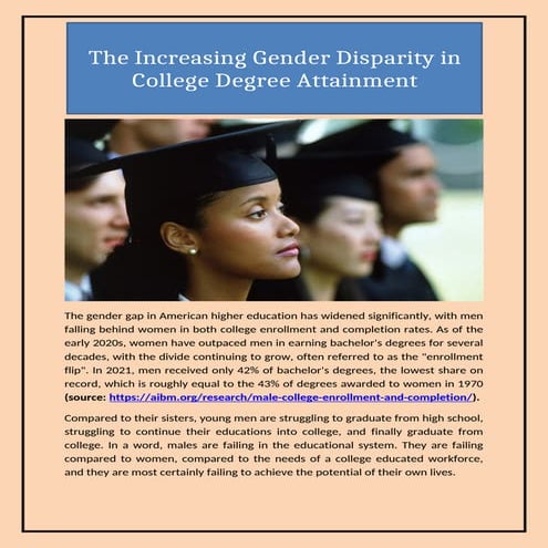 The Increasing Gender Disparity in College Degree Attainment | PDF