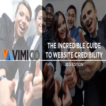 The INCREDIBLE GUIDE to WEBSITE CREDIBILITY | 2015 edition
