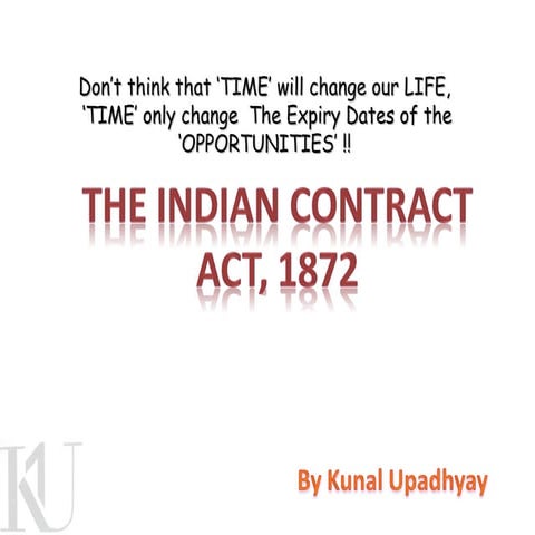BBA-SEM-5-MERCANTILE LAW-The Indian contract act,1872