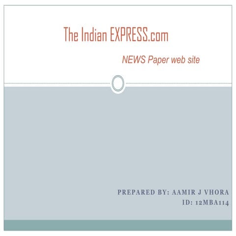 The Indian express (12mba114)