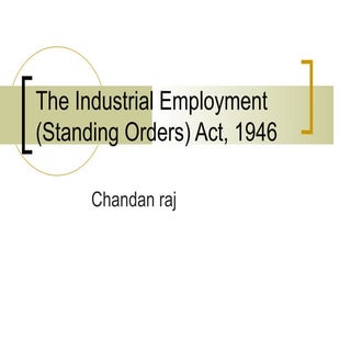 The industrial emp.(standing order)...