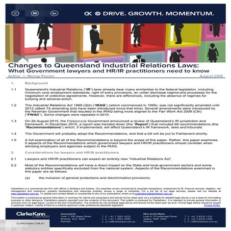 The industrial relations framework review | PDF
