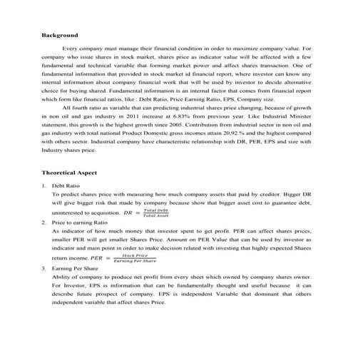 The influence of debt ratio