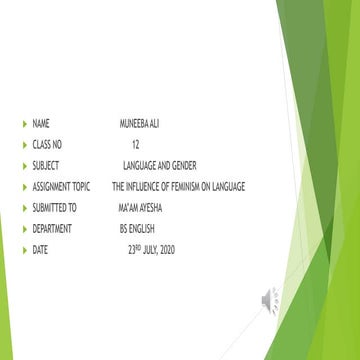 The influence of feminism on language