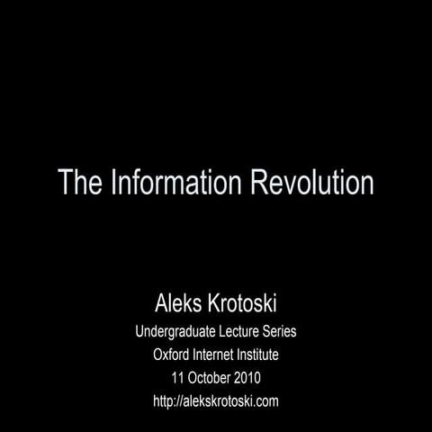 The Information Revolution