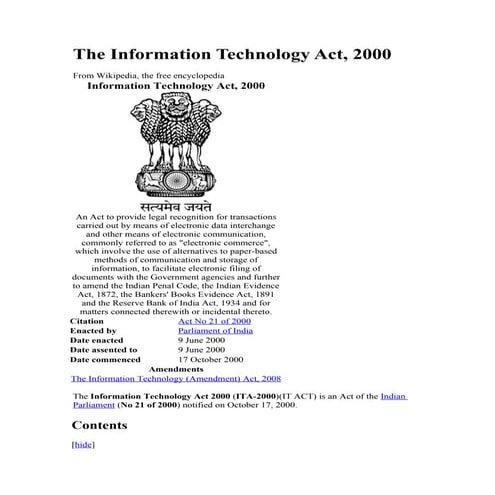 The information technology act