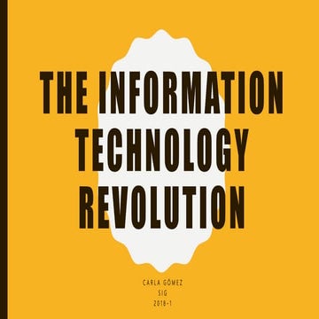 The information technology revolution