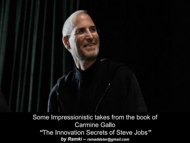 The innovation secrets of steve jobs