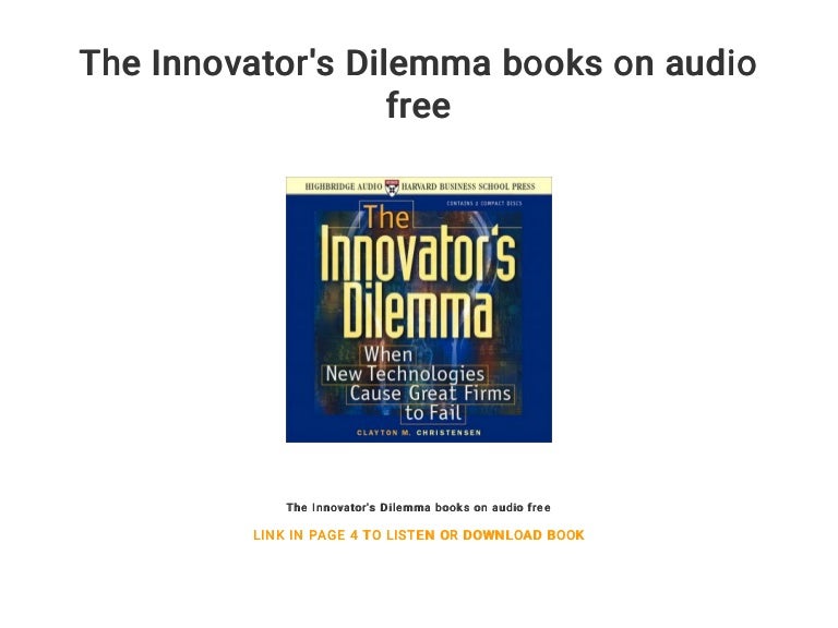 The Innovator's Dilemma books on audio free