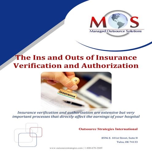 The ins and outs of insurance verification and authorization